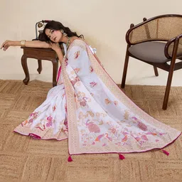 Mitera Ethnic Motifs Woven Design Saree image 4