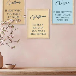 walllane Motivational Wall Art With Frame Home Decor Wall Painting For Living Room Office Bedroom image 4