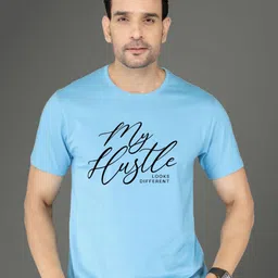 NOBLE HUSTLE Men Typography Printed Round Neck Cotton T-shirt-picture-26