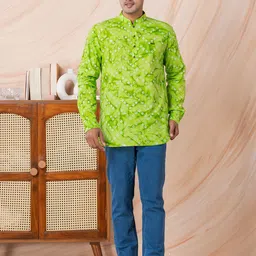 DEVOILER Men Bandhani Printed Kurta image 3