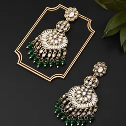 Anvik Women Gold-Plated Contemporary Chandbalis Earrings-picture-39