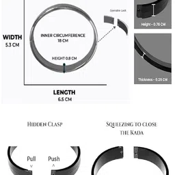 Balaji Supply Unisex Stainless Steel Silver-Plated Plain Kada Bracelet image 3