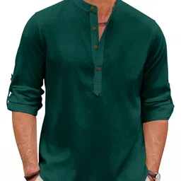 Fifth U Men Green Kurta-picture-31