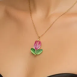 Tipsy closet Gold Plated Flower Shaped Stainless Steel Chain image 2