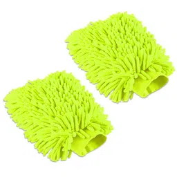 Kuber Industries 2-Pcs Green Double Sided 50GSM Car Washing Gloves-image-28