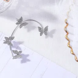 DressBerry Silver-Plated Cubic Zirconia Alloy Earrings image 4