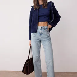 Trendyol Women Regular Fit Mid-Rise Heavy Fade Jeans-image-53