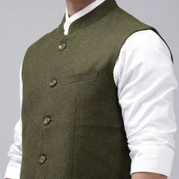 ColorPlus Mandarin Collar Nehru Jacket image 2