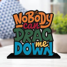ArtVibes Orange & Green Quote Printed Wooden Table Showpiece-picture-39