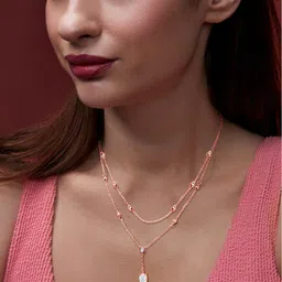 MINUTIAE Women Brass Rose Gold-Plated Handcrafted Necklace-picture-54