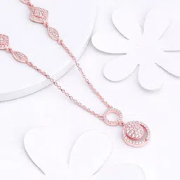 GIVA Sterling Silver Rose Gold-Plated Necklace-picture-14