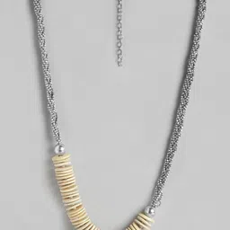RICHEERA Beige & Silver-Toned Artificial Stones Necklace-image-8