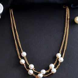 Shoshaa Gold-Plated Layered Beaded Necklace-image-22