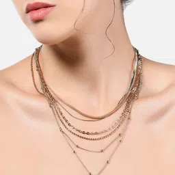 AMI Gold-Toned Gold-Plated Layered Necklace-picture-22