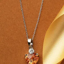 DressBerry Silver-Plated Heart Pendant & Chain-image-97