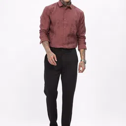 THREE DAYS Brasso Comfort Geometric Printed Spread Collar Cotton Shirt image 4