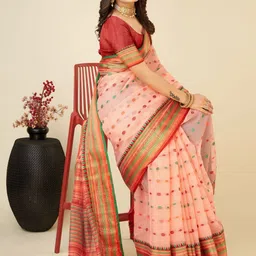 VS MALL Woven Design Zari Saree image 2
