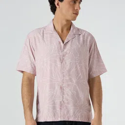 JOHN WATSON Men Classic Relaxed Fit Floral Printed Cuban Collar Cotton Casual Shirt-picture-27