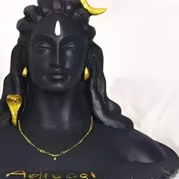 Navyaksh Black Marble Aadiyogi Showpiece-image-99