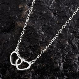 Accessorize Metal Heart Linked Pendant Minimal Chain-picture-19