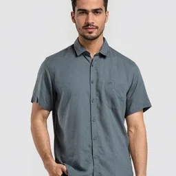 Crocodile Spread Collar Comfort Relaxed Fit Chest Pocket Casual Shirt-picture-39