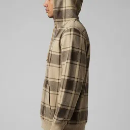 SZN Men Checked Hooded Sweatshirt image 3