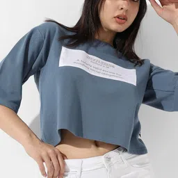 PINACOLADA Women Typography Printed Boxy T-shirt-picture-21