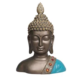 Ashnam Bronze-Toned Bust Buddha Figurine Showpiece-image-12