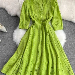 miss mosa by akanksha Alamode By Akanksha Green Eloise Summer Dress-picture-38