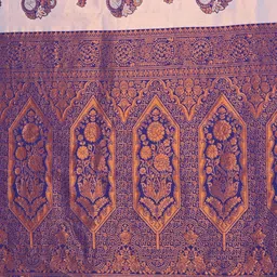 oxalis Ethnic Motifs Zari Handloom Banarasi Saree image 4