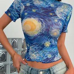 StyleCast x Revolte Women Printed Fitted Crop Top-picture-14