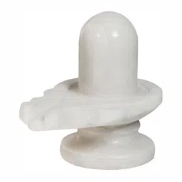 Navyaksh White Marble Shivling  Decorative Showpiece image 2