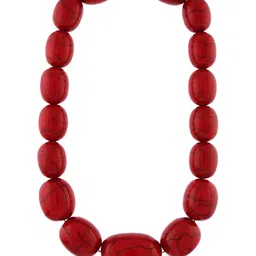 Bamboo Tree Jewels Red & Black Handcrafted Necklace image 2