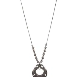 Jazz and Sizzle Silver-Plated Oxidised Necklace image 3