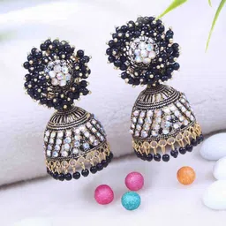 Joy of Jewels Artificial Stones and Beads Drop Earrings-picture-32