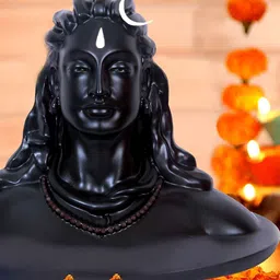 Navyaksh Black & White Religious Small Yogi Showpiece image 2