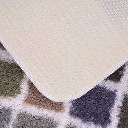 Saral Home White & Grey Printed Anti-Skid Bath Rugs image 3