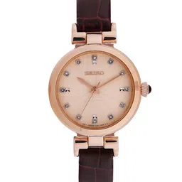 SEIKO Women Dial & Leather Straps Analogue Chronograph Watch SRZ548P1 image 1