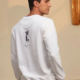 Peter England Casuals Graphic Printed Crew Neck Pullover Sweatshirt image 2