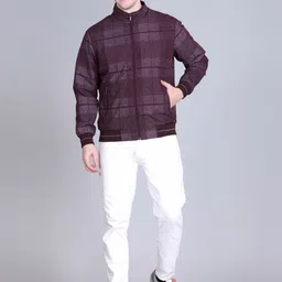 Rare Times Men Checked Lightweight Bomber Jacket image 2