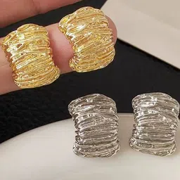 FIMBUL Geometric Half Hoop Earrings-picture-26