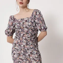 CORSICA Women Floral Printed Bodycon Mini Dress-picture-28