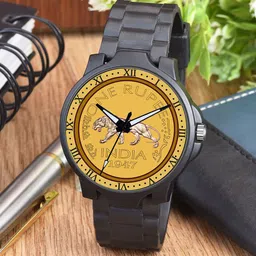 CSAMON Men Printed Dial & Bracelet Style Straps Analogue Watch 3KANBLK GOLDROM RS NEW PU-picture-30