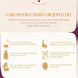 South Temple Jewellery Set Of 2 Gold-Plated Stone-Studded Bangles image 5
