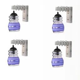 SOMIL Blue Glass Cylinder Printed Wall Lamps-picture-29