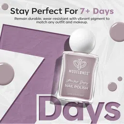 Modelones Ultra Fast Drying Nail Polish- 15 ml- Grey Porcelain image 3