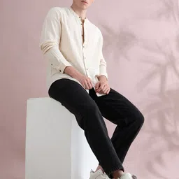 StitchX Men Long Sleeve Mandarin Collar Shirt image 4