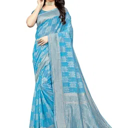 Florence Woven Design Zari Pure Cotton Banarasi Saree-picture-19