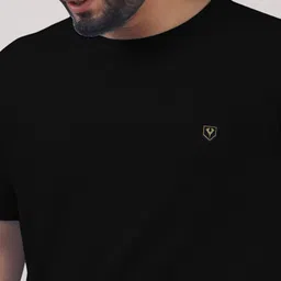 Yazole Pack Of 2 Self Design Round Neck Short Sleeves Regular Fit T-Shirts image 3