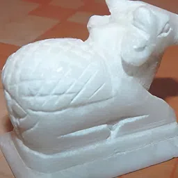 Navyaksh White Religious Marble Tiny Showpiece image 4